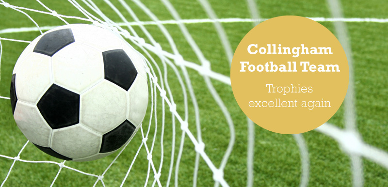 Trophies for Collingham Football Team