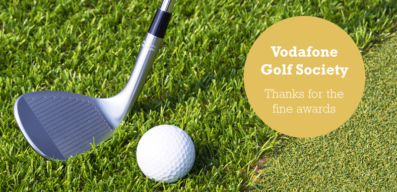 Trophies for Vodfone Golf Society